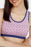 Zivame Girls Double Layered Non Wired Full Coverage Bralette - Star Lavender — thumbnail 4